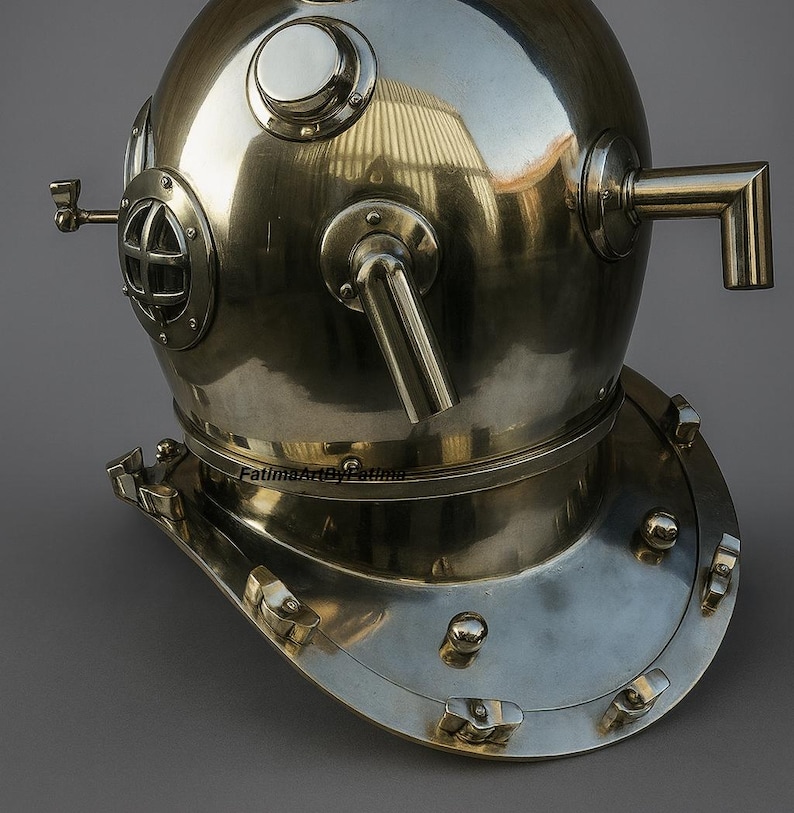 Mark V Diving Helmet with Silver Antique Finish view 2