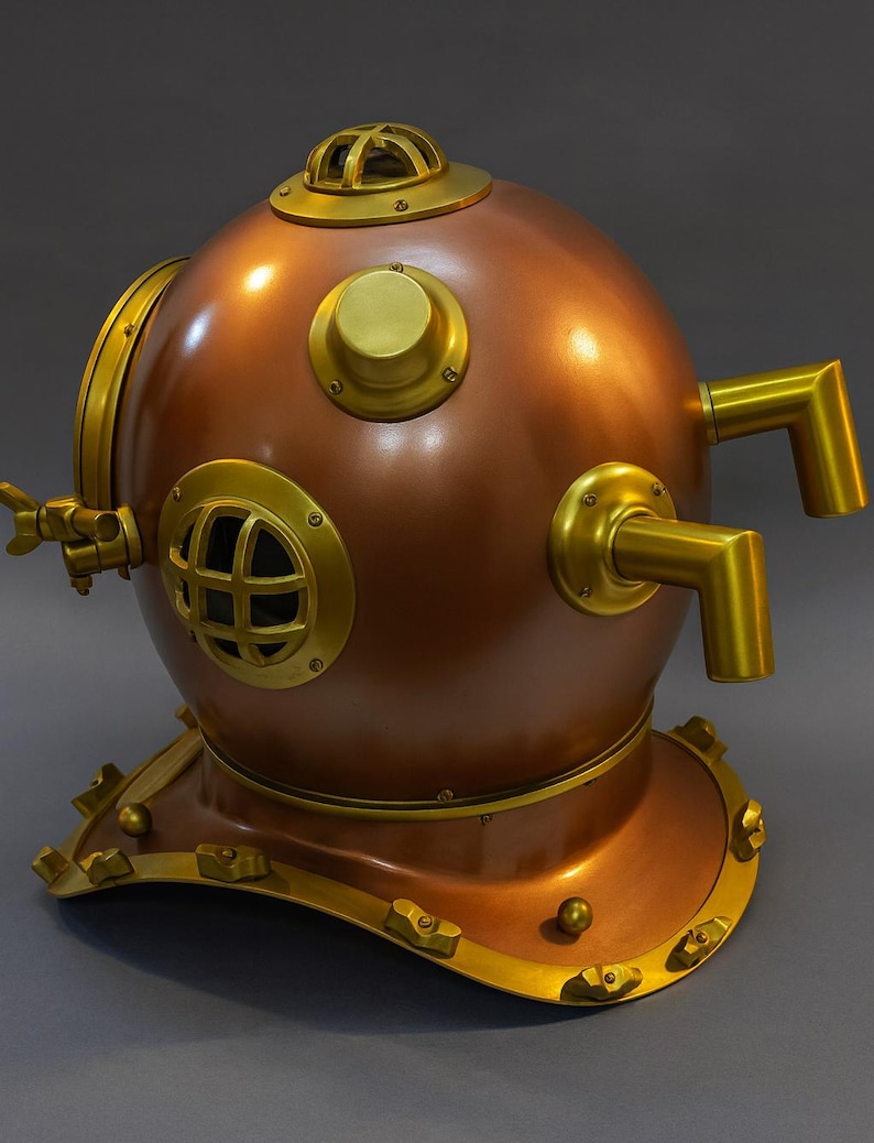 Mark V Diving Helmet with Silver Antique Finish view 5