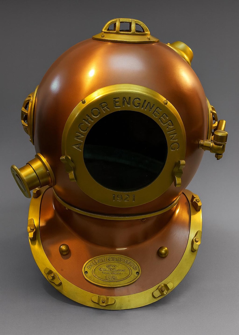 Mark V Diving Helmet with Silver Antique Finish view 6