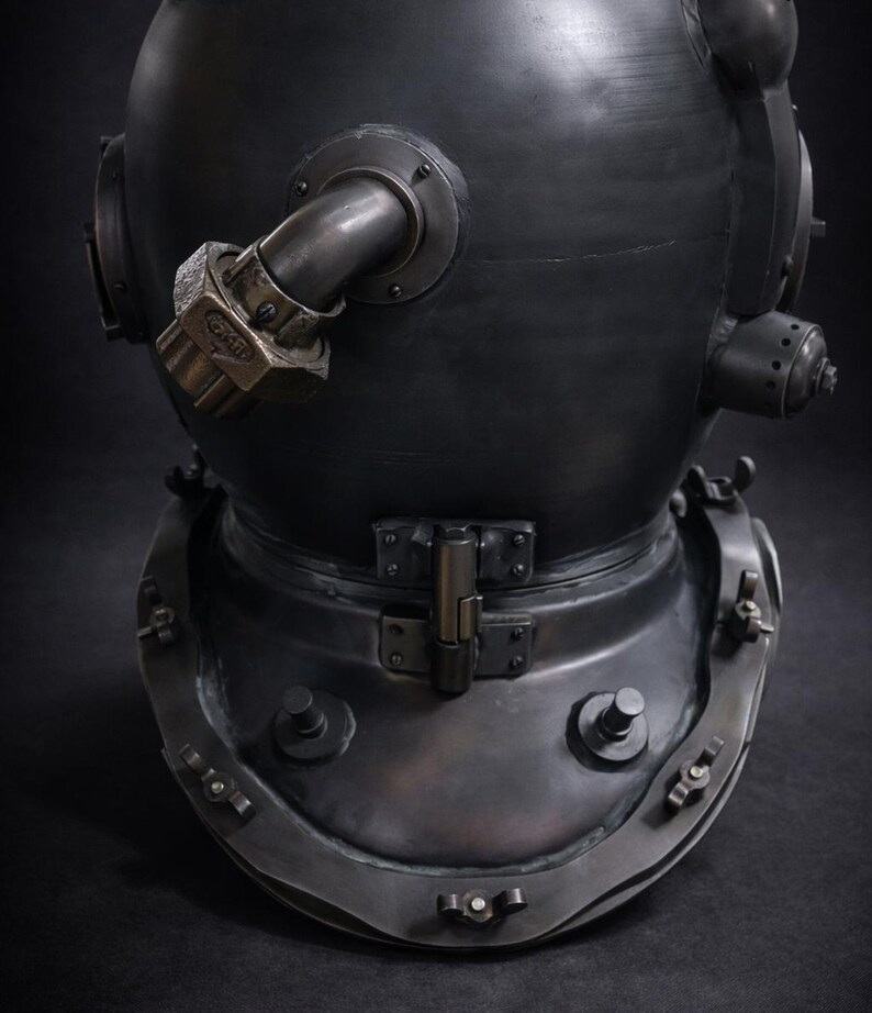 Mark V Diving Helmet with Heavily Aged Distressed Antique Finish view 3