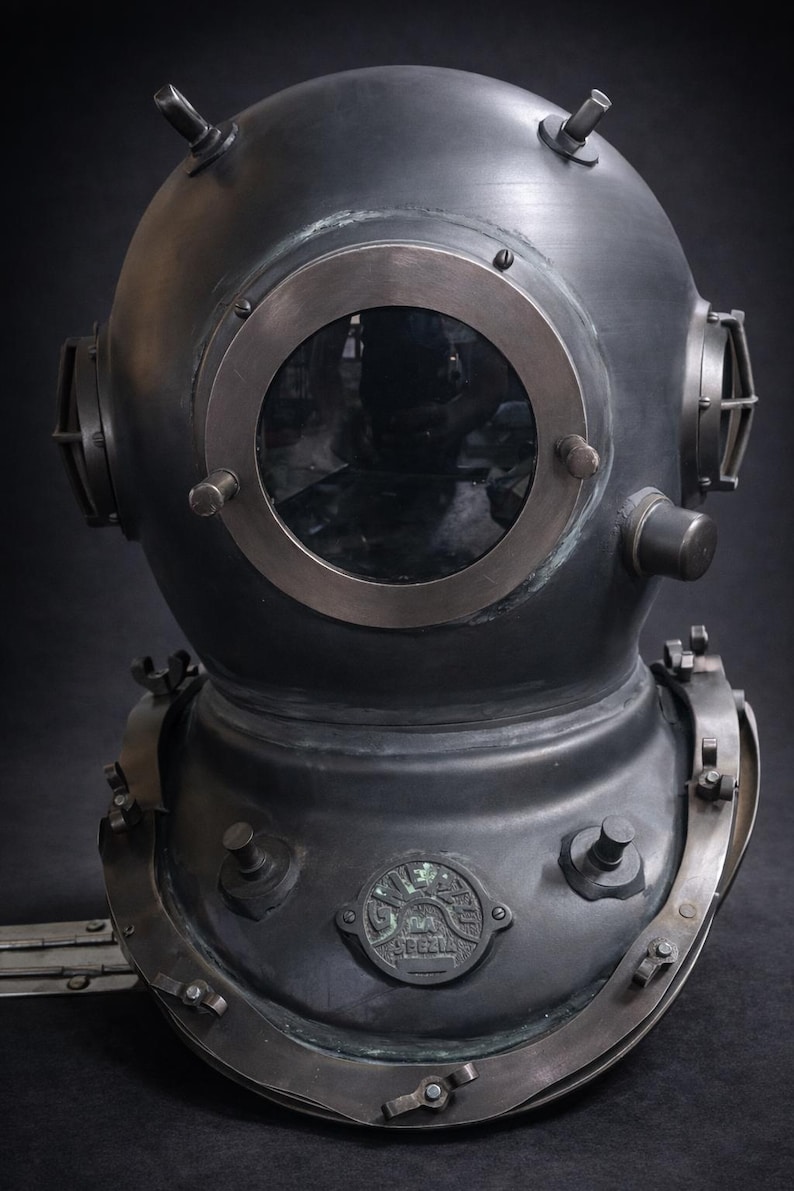 Mark V Diving Helmet with Heavily Aged Distressed Antique Finish view 4