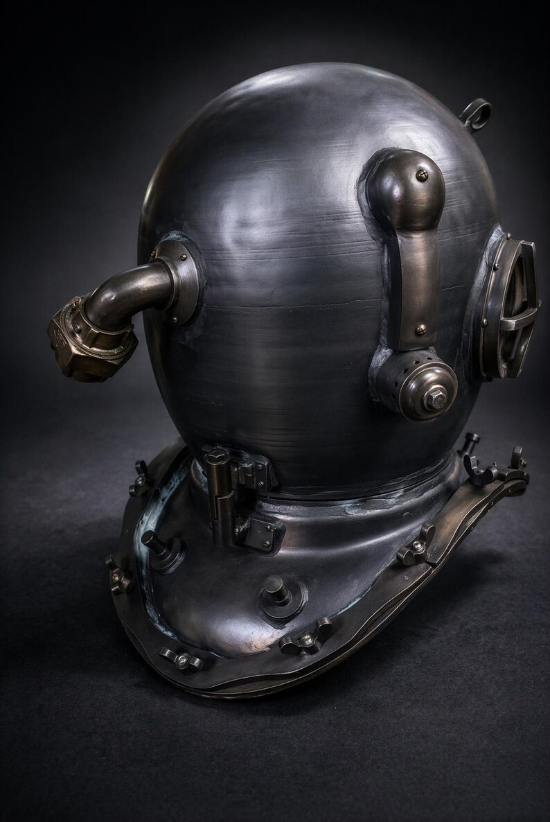 Mark V Diving Helmet with Heavily Aged Distressed Antique Finish view 5