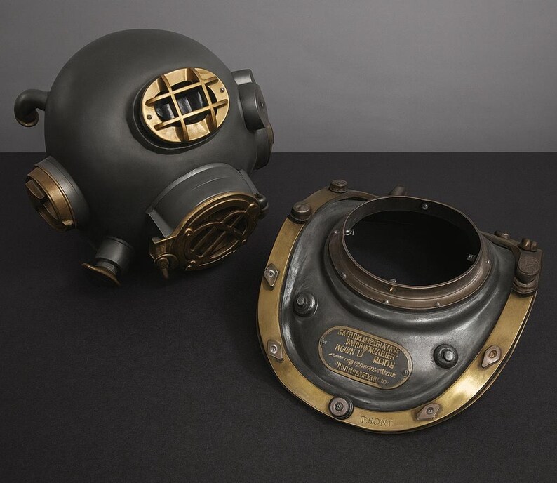 Mark V Deep Sea Diving Helmet with Dark Green Finish view 2