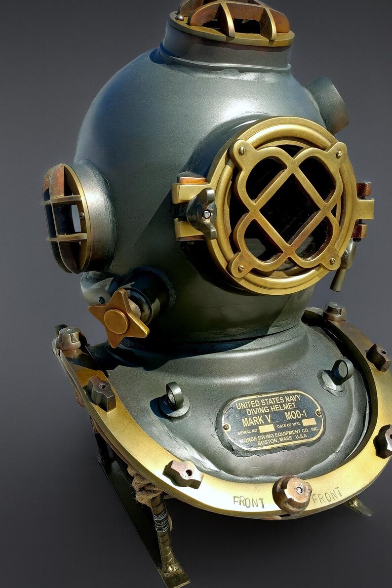 Mark V Deep Sea Diving Helmet with Dark Green Finish view 7