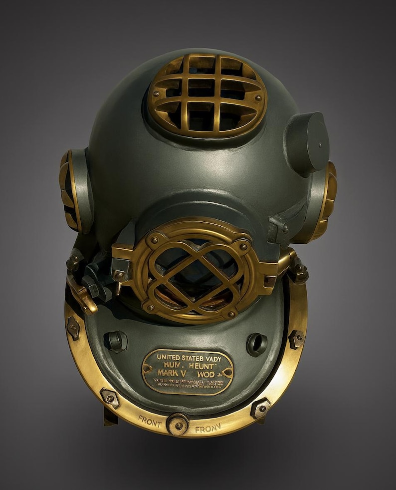 Mark V Deep Sea Diving Helmet with Dark Green Finish view 8