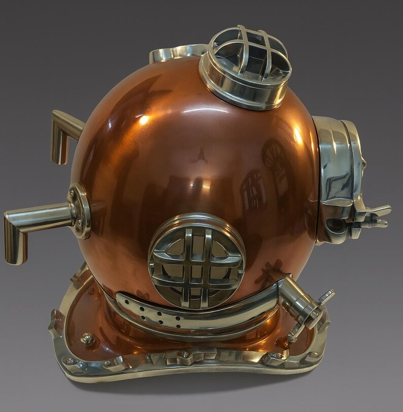 Mark V Diving Helmet with Brown Copper Antique Finish view 4