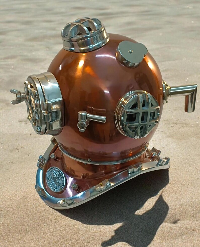 Mark V Diving Helmet with Brown Copper Antique Finish view 6