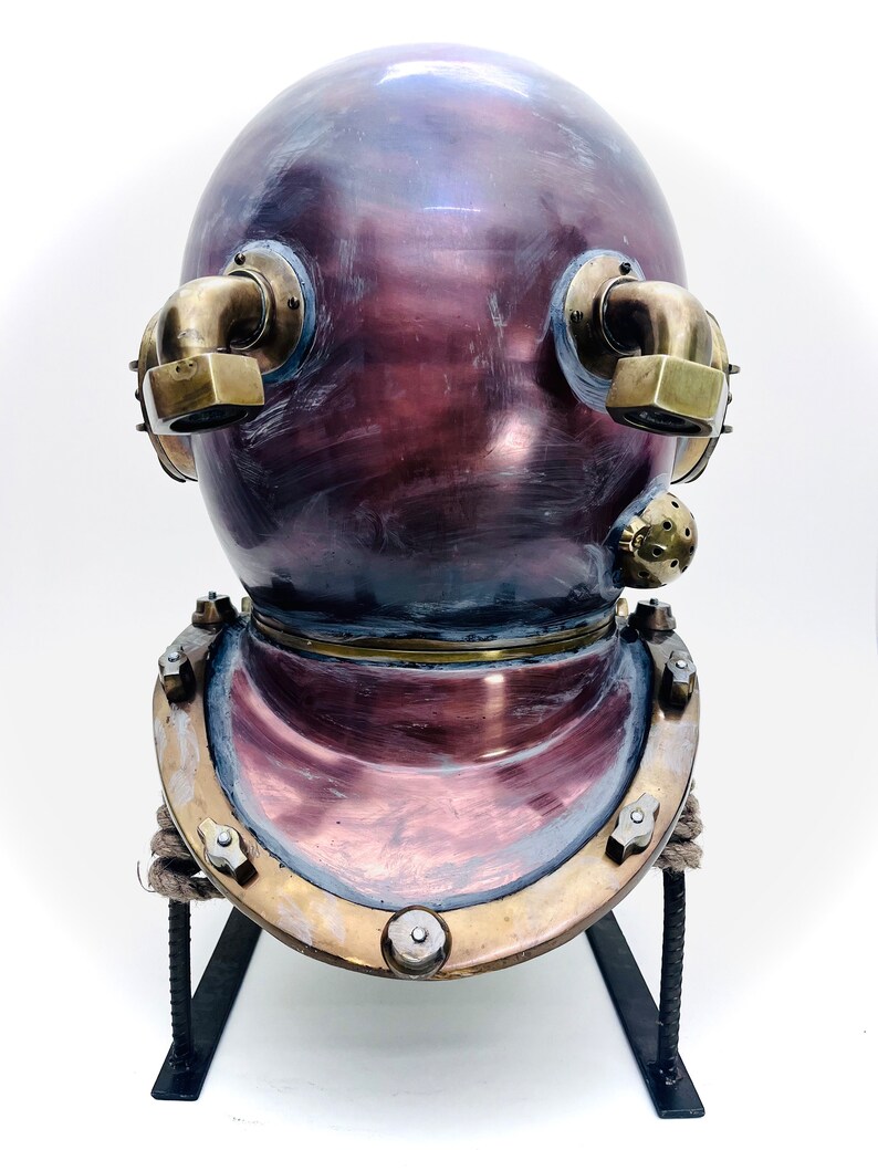 Anchor Engineering Copper Diving Helmet with Metal Stand view 6