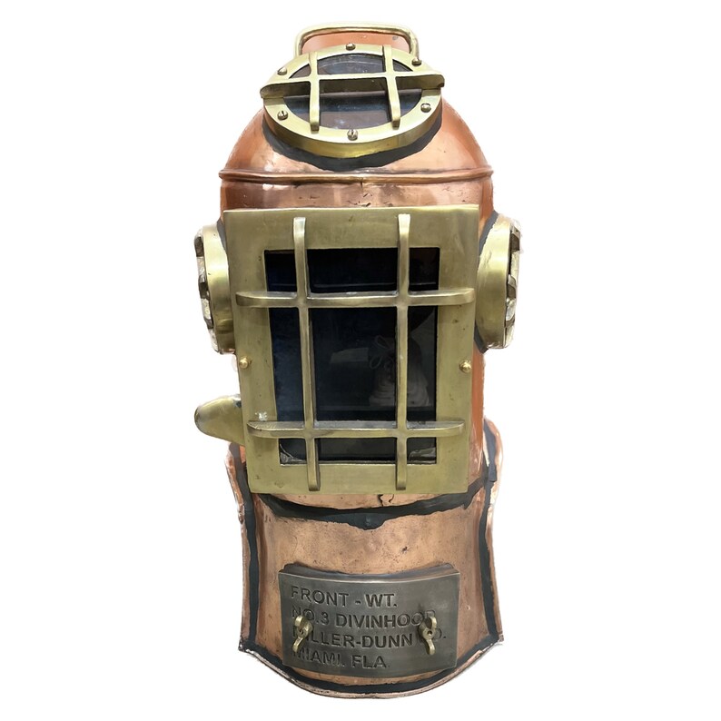 Life-Size Copper Diving Helmet Replica at 24 Inches view 11