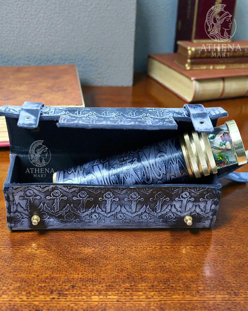 Leather-Wrapped Brass Liquid Kaleidoscope view 17