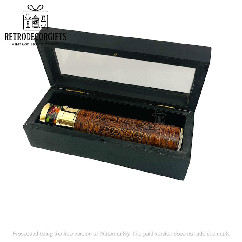 Personalised Brass Liquid Kaleidoscope view 7