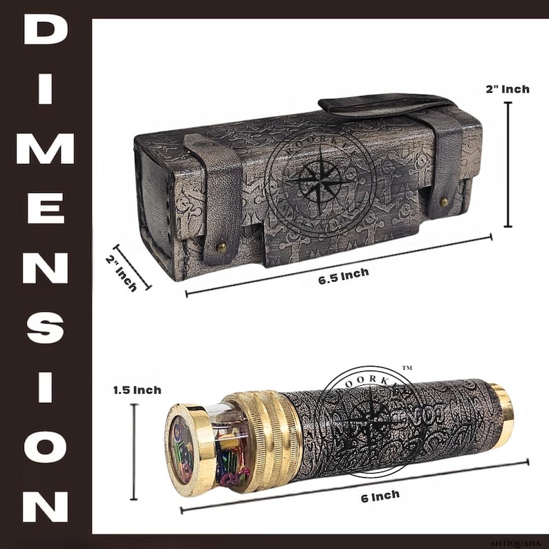 Handmade Brass Liquid Kaleidoscope view 3