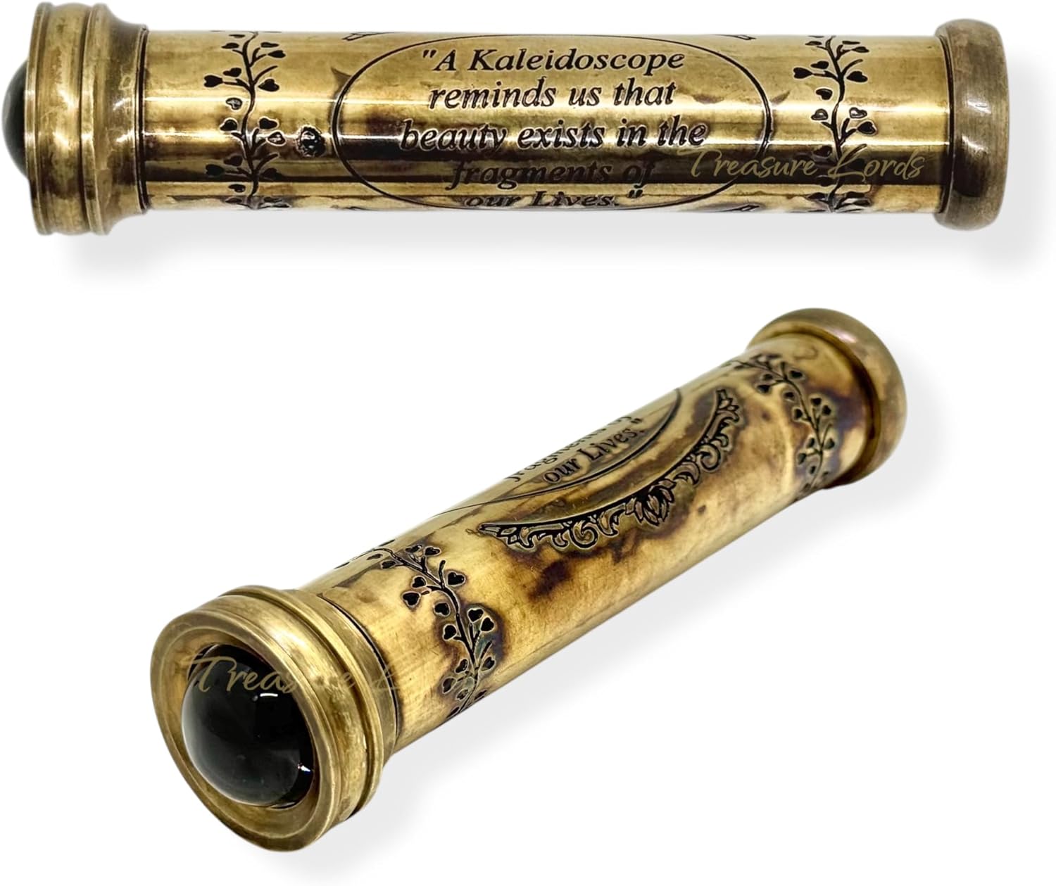 Polished Brass Kaleidoscope with Wooden Gift Box view 7