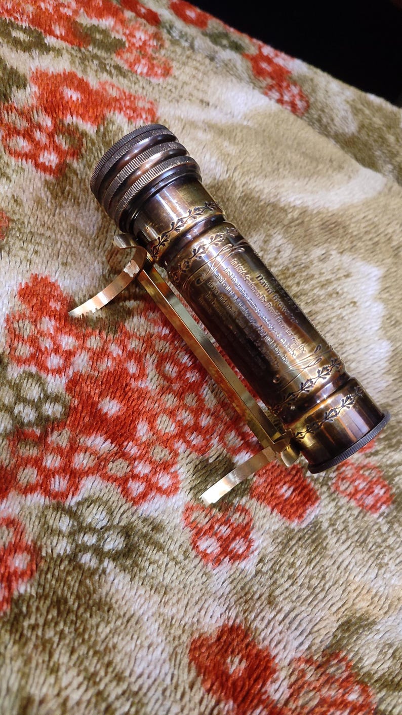 Personalised Engraved Brass Kaleidoscope view 4