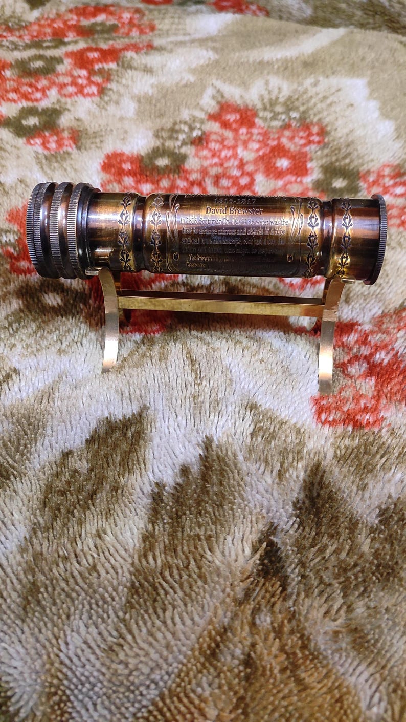 Personalised Engraved Brass Kaleidoscope view 5