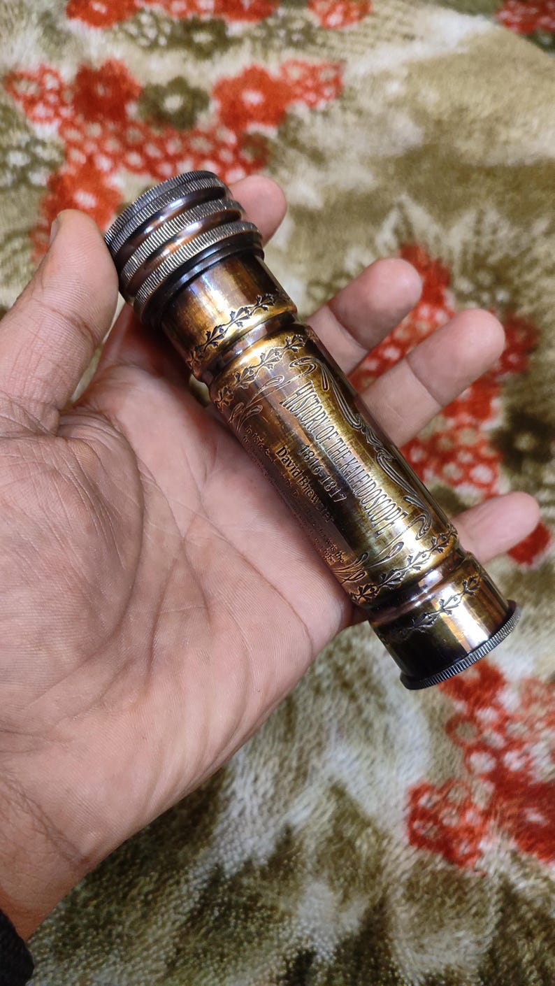 Personalised Engraved Brass Kaleidoscope view 6