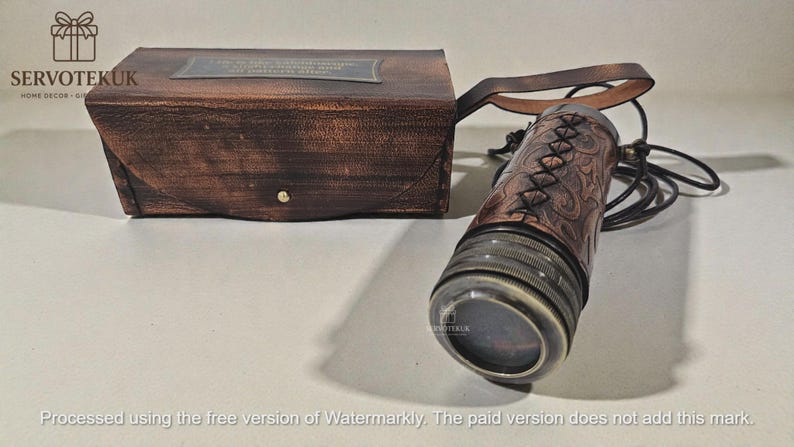 Leather-Wrapped Brass Kaleidoscope view 7