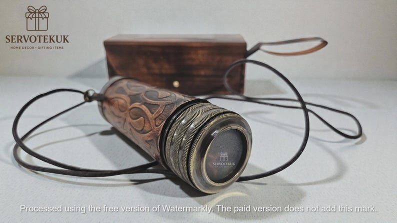 Leather-Wrapped Brass Kaleidoscope view 10