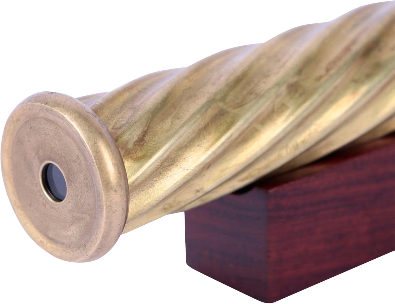 Spiral Brass Teleidoscope with Marble Lens view 4