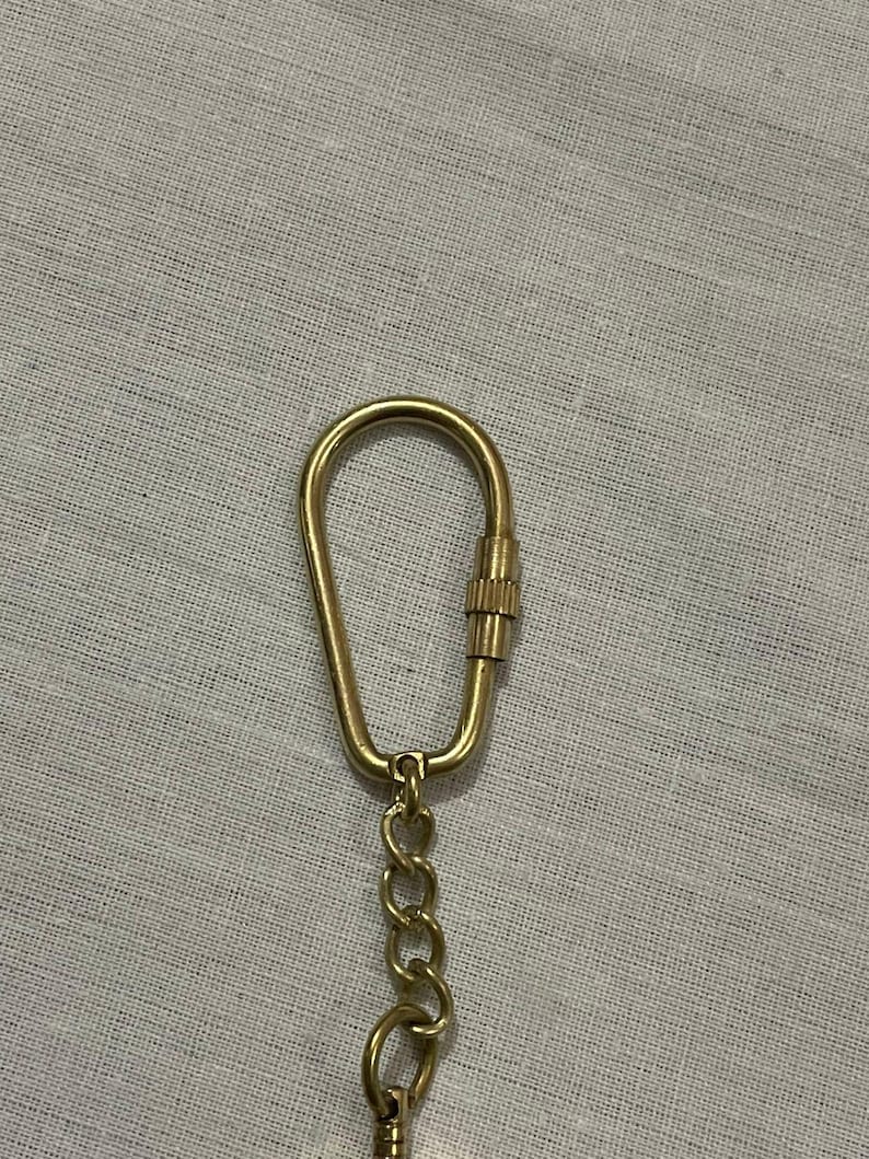 Brass Ship Wheel Keychain view 5