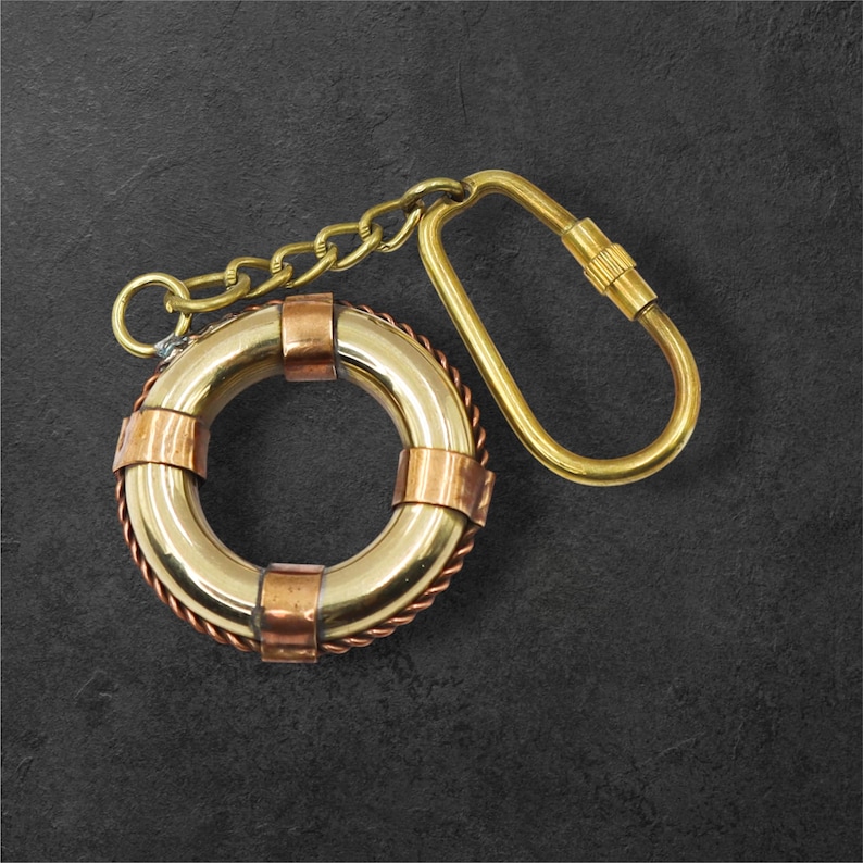 Brass Lifebuoy Keychain view 6