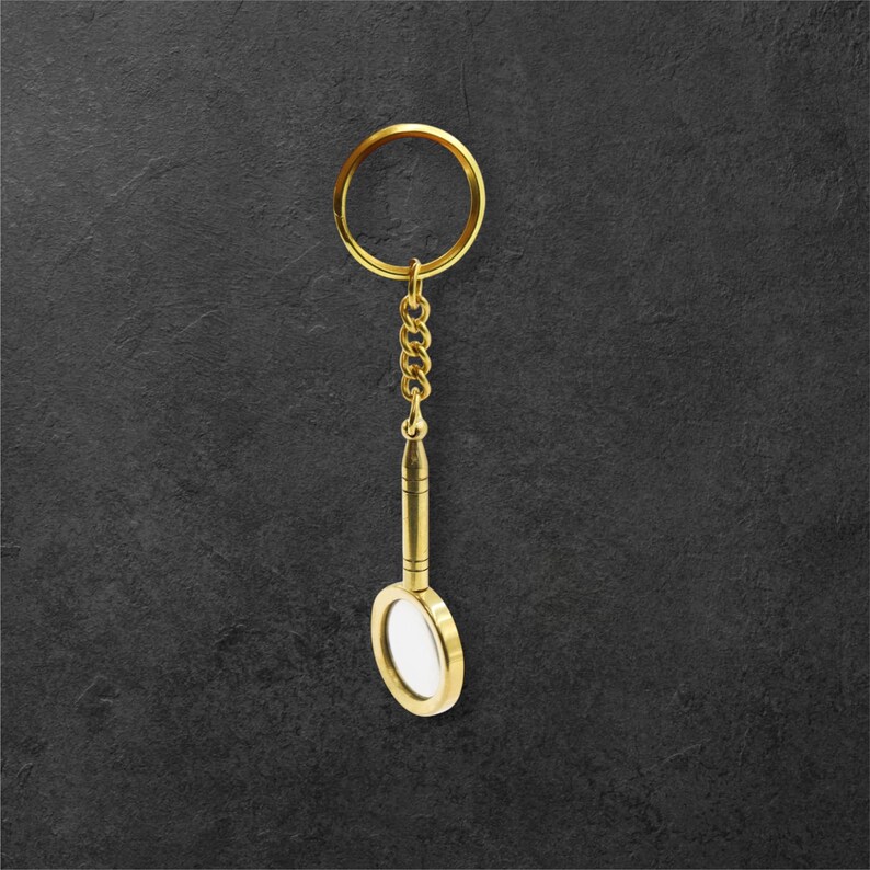 Brass Pocket Magnifier Keyring view 4
