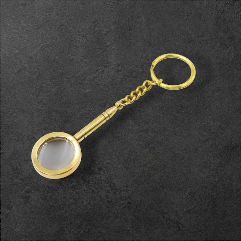 Brass Pocket Magnifier Keyring view 10