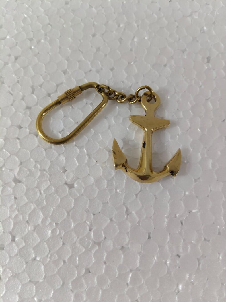 Solid Brass Sailor Rope Knot Keychain view 2