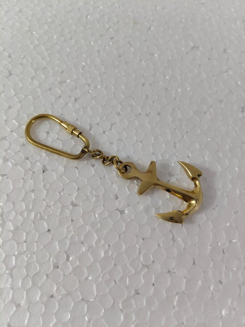 Solid Brass Sailor Rope Knot Keychain view 4