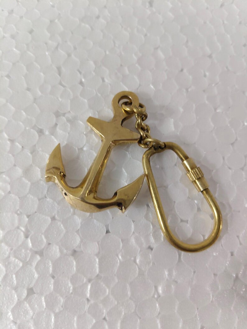 Solid Brass Sailor Rope Knot Keychain view 5