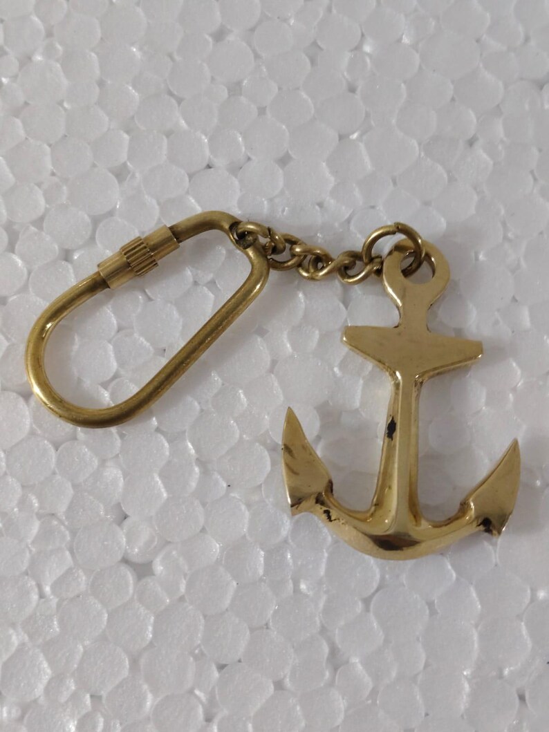 Solid Brass Sailor Rope Knot Keychain view 6