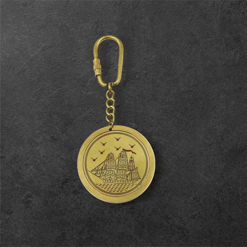 Brass Perpetual Calendar Keyring view 3