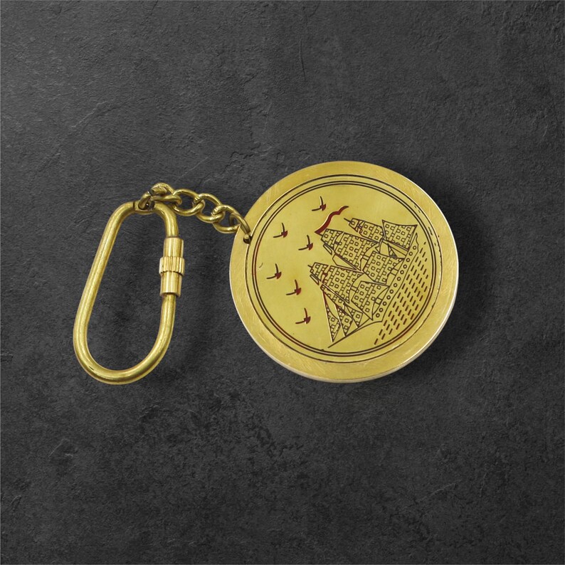 Brass Perpetual Calendar Keyring view 4