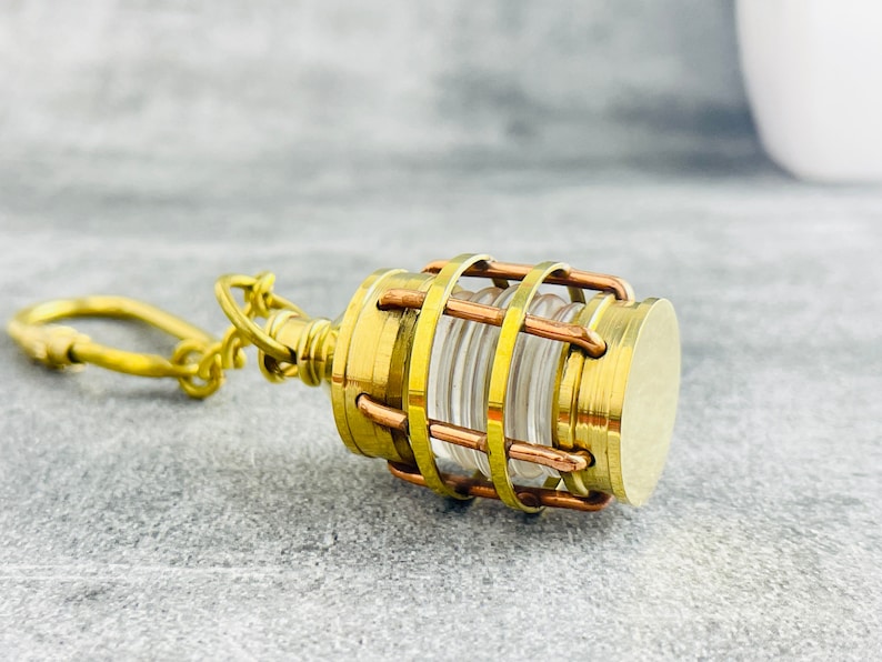 Nautical Brass Ship Lantern Keychain view 7