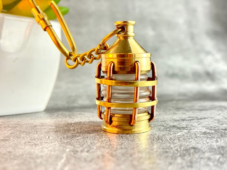 Nautical Brass Ship Lantern Keychain view 9