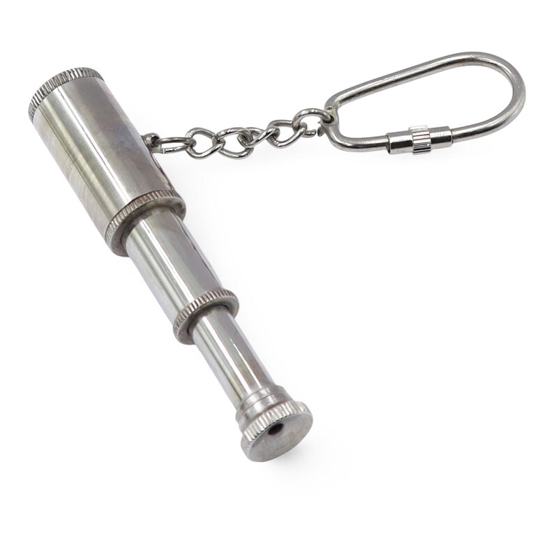 Vintage Brass Telescope and Anchor Keychain view 9