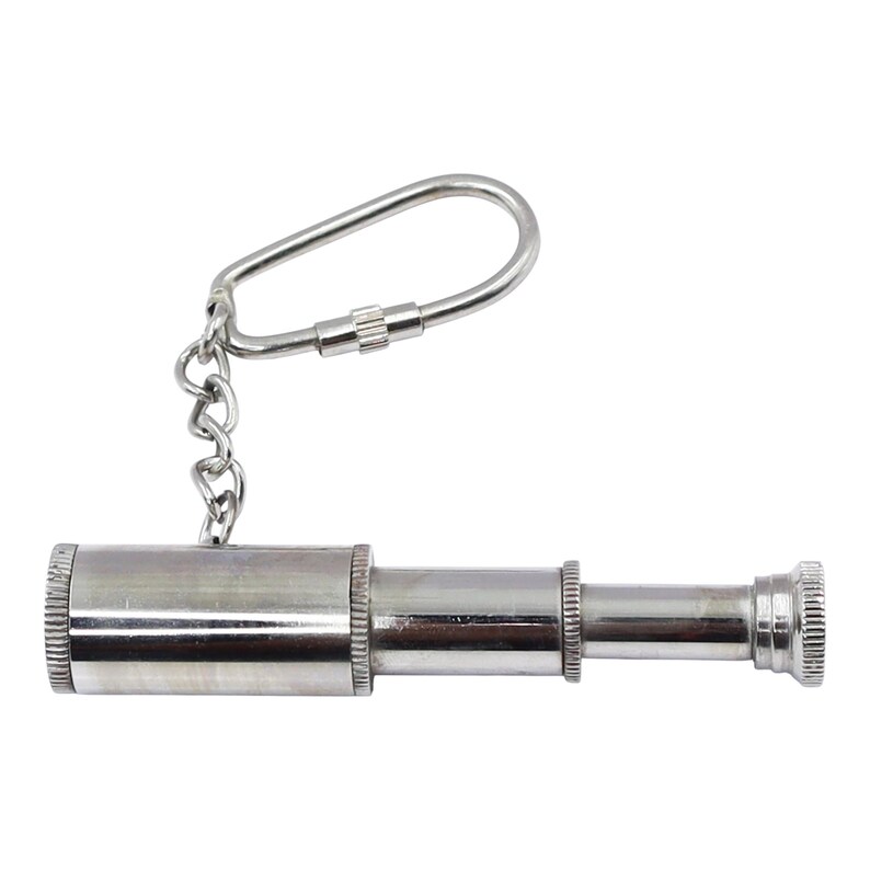Vintage Brass Telescope and Anchor Keychain view 11