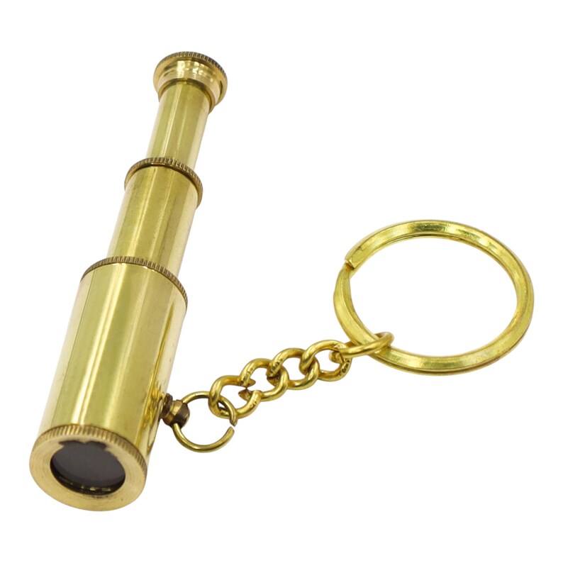 Vintage Brass Telescope and Anchor Keychain view 17
