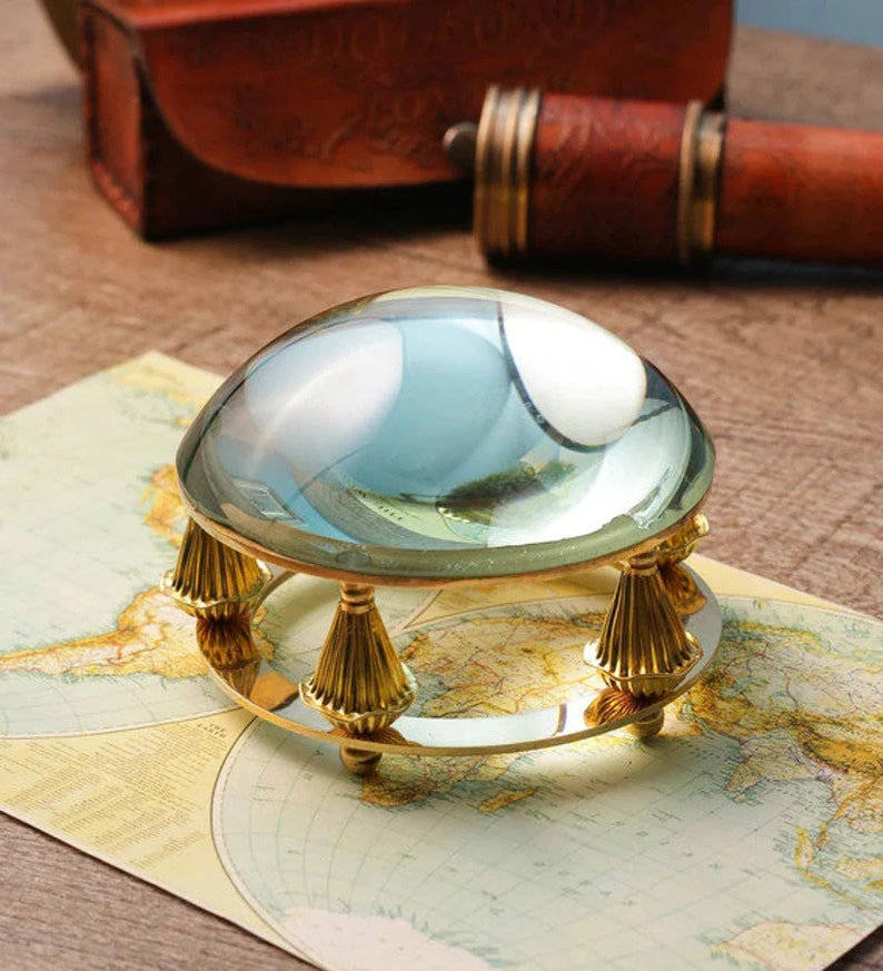 Nautical Brass Dome Magnifier 3.5" view 5