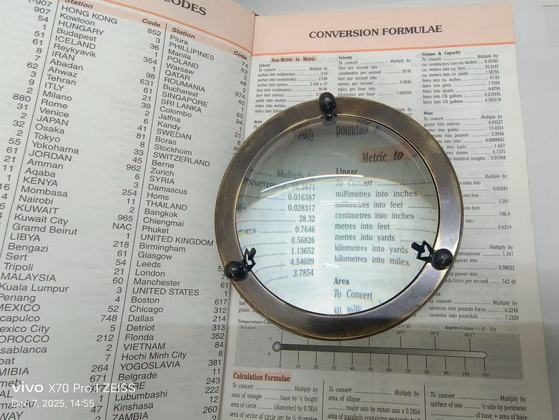 Personalised Brass Dome Magnifier 3.5" view 6