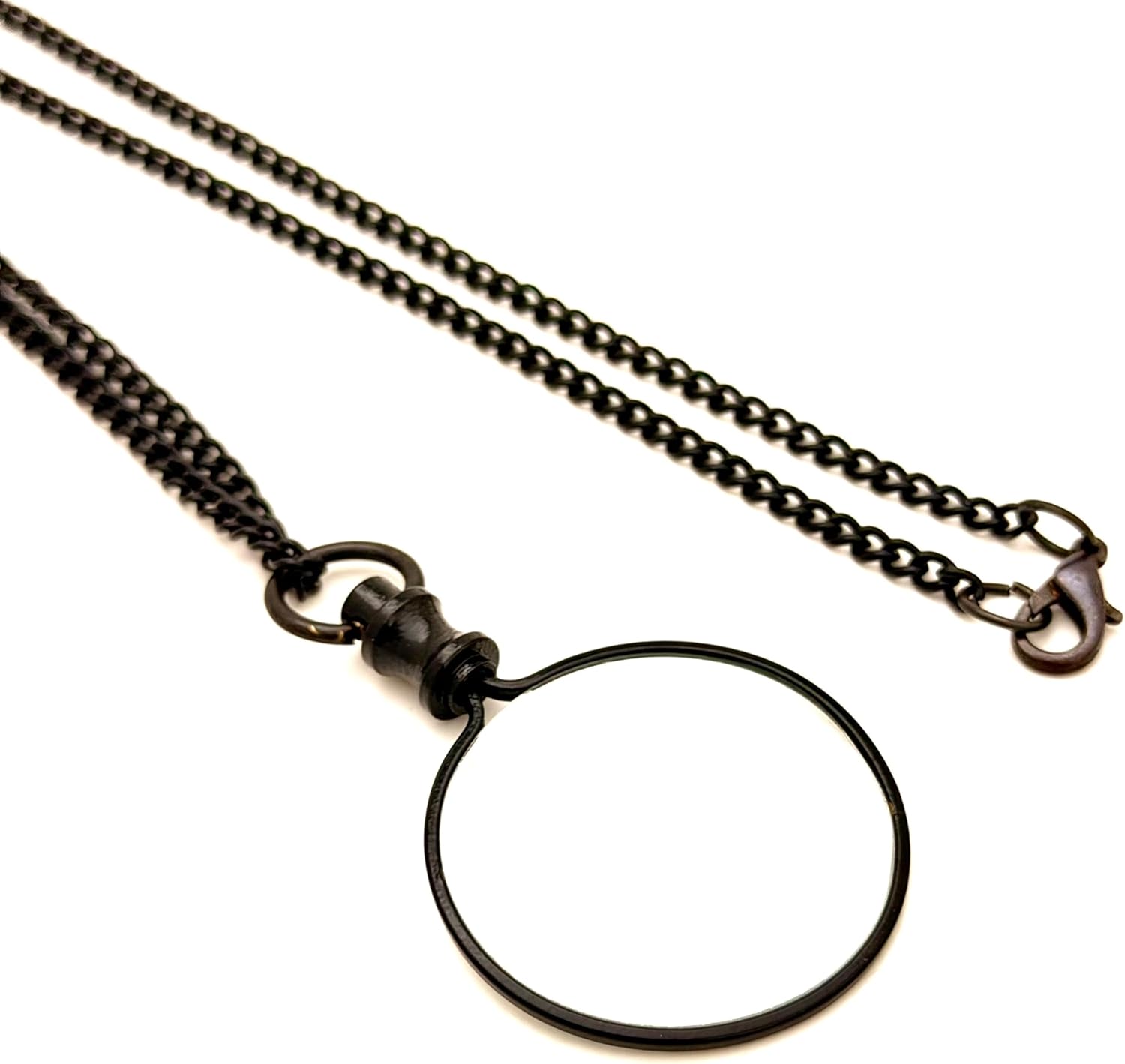 Brass Steampunk Monocle Pendant Magnifier 1.5" with Chain view 8