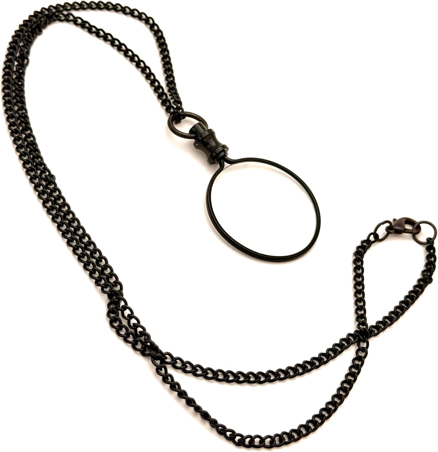 Brass Steampunk Monocle Pendant Magnifier 1.5" with Chain view 9
