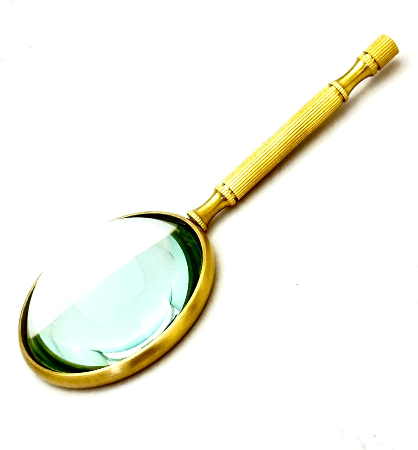 Brass Pendant Magnifier 1" with Domed Lens and Leather Case view 10