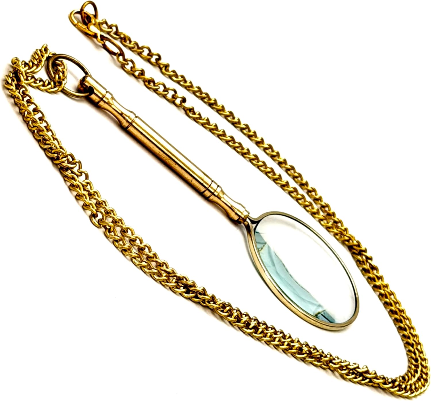 Brass Monocle Pendant Magnifier 1" with Steampunk Styling view 10