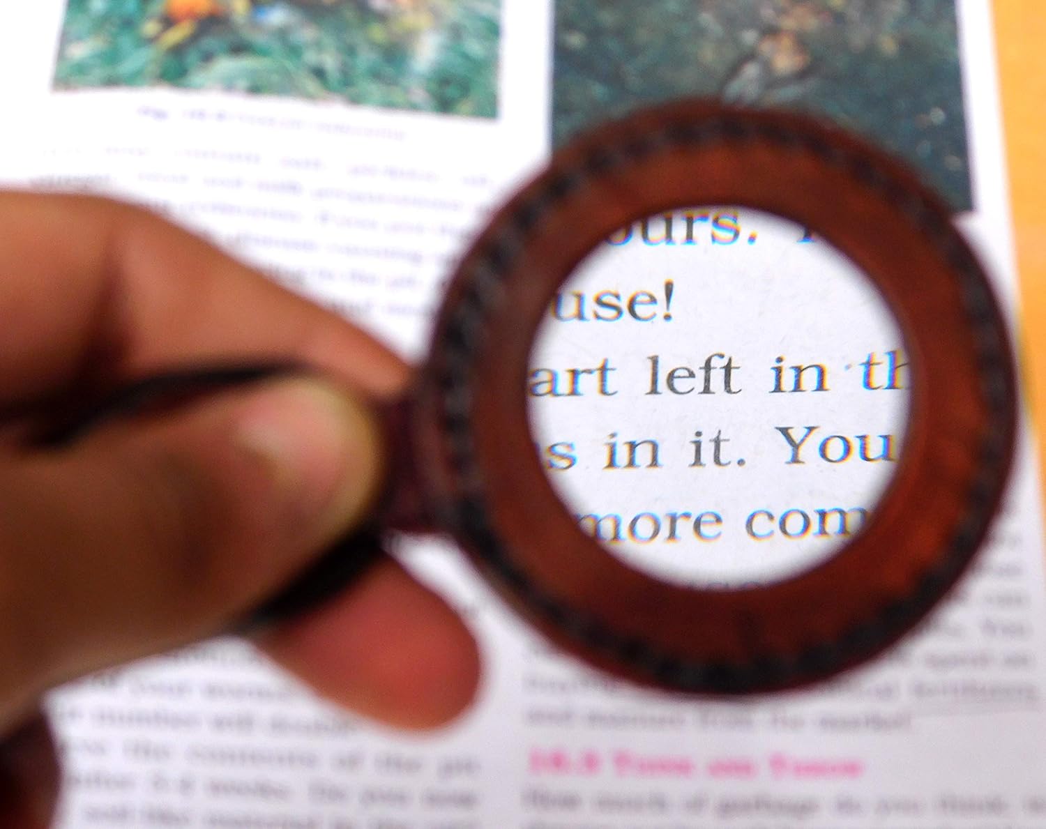 Pure Leather Wearable Magnifier 2" with Leather Belt view 3