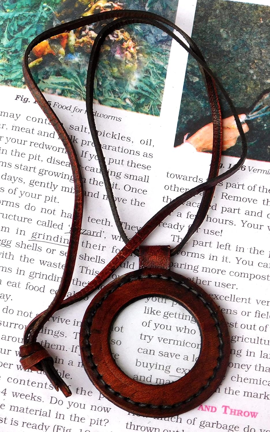 Pure Leather Wearable Magnifier 2" with Leather Belt view 5