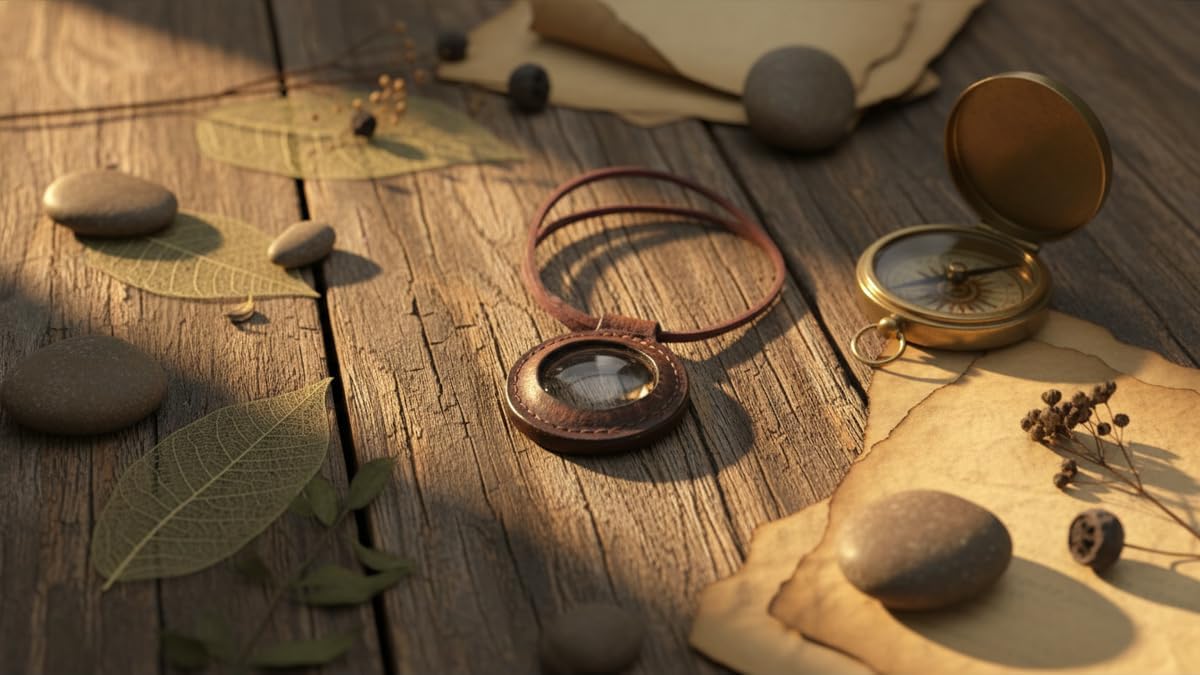 Pure Leather Wearable Magnifier 2" with Leather Belt view 3