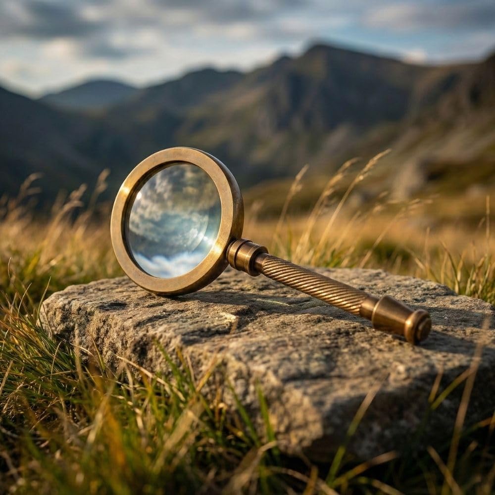All-Brass Handheld Magnifier 2.75" with Ergonomic Handle view 5