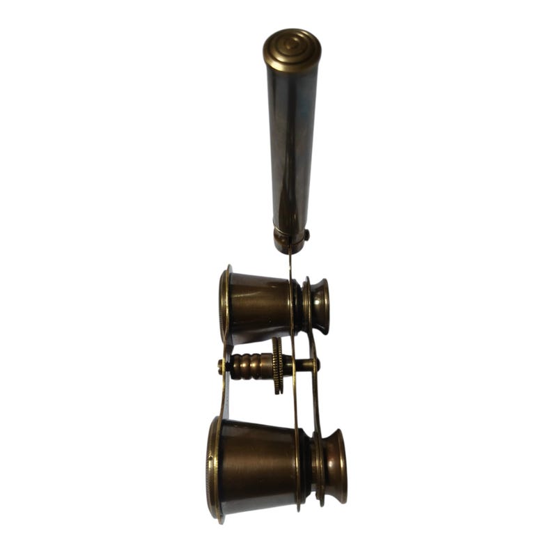 Antique Finish Brass Opera Glasses — Plain Brass view 6