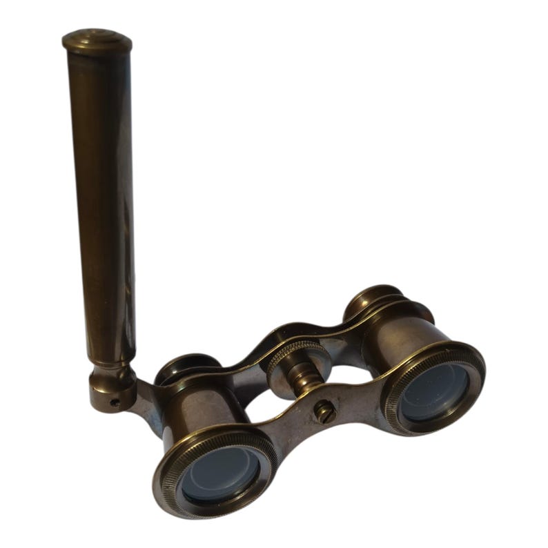 Antique Finish Brass Opera Glasses — Plain Brass view 8